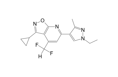 isoxazolo[5,4-b]pyridine, 3-cyclopropyl-4-(difluoromethyl)-6-(1-ethyl-3-methyl-1H-pyrazol-4-yl)-