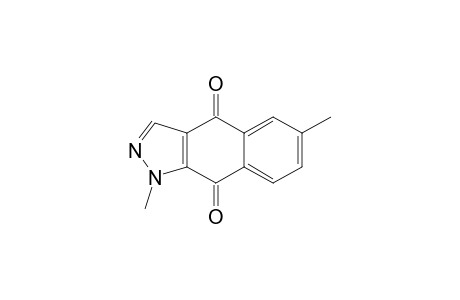 1H-Benz[f]indazole-4,9-dione, 1,6-dimethyl-