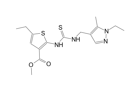 methyl 5-ethyl-2-[({[(1-ethyl-5-methyl-1H-pyrazol-4-yl)methyl]amino}carbothioyl)amino]-3-thiophenecarboxylate