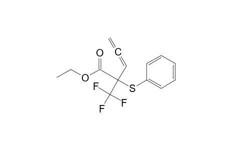 3,4-Pentadienoic acid, 2-(phenylthio)-2-(trifluoromethyl)-, ethyl ester, (.+-.)-