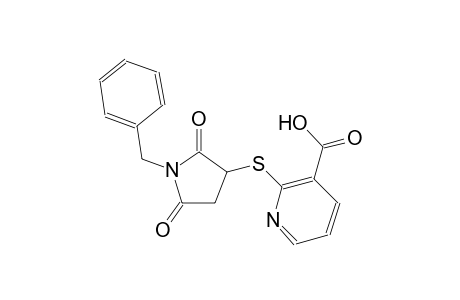 3-pyridinecarboxylic acid, 2-[[2,5-dioxo-1-(phenylmethyl)-3-pyrrolidinyl]thio]-