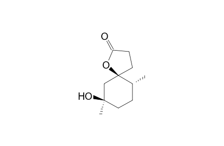 7-Hydroxy-7,10-dimethyl-1-oxaspiro[5.4]decan-2-one