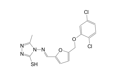 4-[((E)-{5-[(2,5-dichlorophenoxy)methyl]-2-furyl}methylidene)amino]-5-methyl-4H-1,2,4-triazole-3-thiol