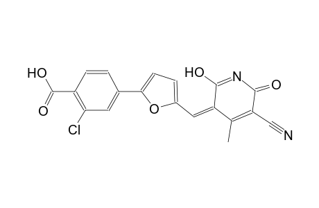 benzoic acid, 2-chloro-4-[5-[(Z)-(5-cyano-2-hydroxy-4-methyl-6-oxo-3(6H)-pyridinylidene)methyl]-2-furanyl]-