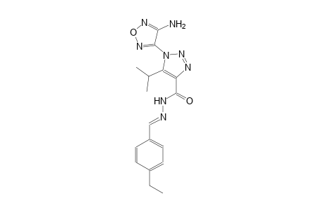 1-(4-amino-1,2,5-oxadiazol-3-yl)-N'-[(E)-(4-ethylphenyl)methylidene]-5-isopropyl-1H-1,2,3-triazole-4-carbohydrazide