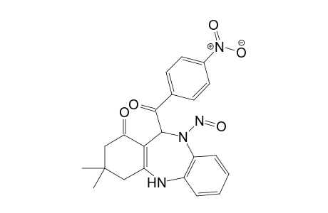 3,3-Dimethyl-10-nitroso-11-(p-nitrobenzoyl)-2,3,4,5,10,11-hexahydro-1H-dibenzo[b,e][1,4]-diazepin-1-one