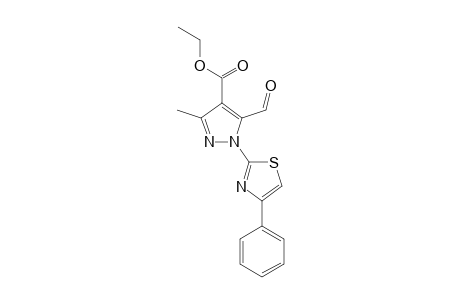 ETHYL-5-FORMYL-3-METHYL-1-(4-PHENYLTHIAZOL-2-YL)-1H-PYRAZOLE-4-CARBOXYLATE