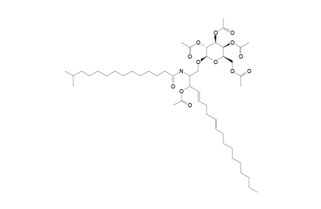 (4E,8E)-N-13'-METHYLTETRADECANOYL-1-O-BETA-D-GALACTOPYRANOSYL-4-OCTADECA-SPHINGADIENE-PENTAACETATE