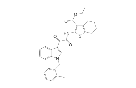 1-Benzothiophene-3-carboxylic acid, 2-[[2-[1-[(2-fluorophenyl)methyl]-1H-indol-3-yl]-1,2-dioxoethyl]amino]-4,5,6,7-tetrahydro-, ethyl ester