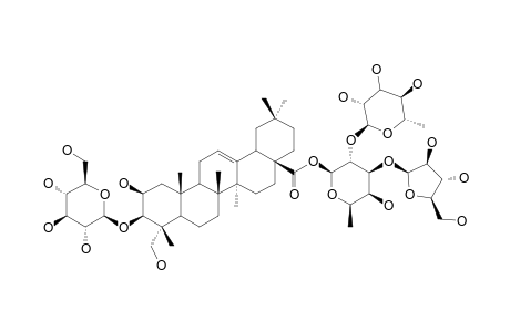 BELLIDIASTROSIDE-B3;3-O-BETA-D-GLUCOPYRANOSYL-2-BETA,3-BETA,23-TRIHYDROXYOLEAN-12-EN-28-OIC-ACID-28-O-ALPHA-L-ARABINOFURANOSYL-(1->3)-[ALPHA