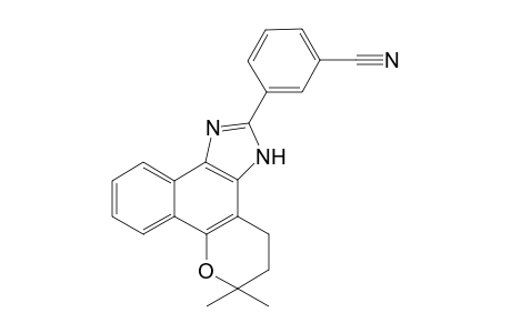 4,5-Dihydro-6,6-dimethyl-6H-2-(3'-cyanephenyl)-pyran[b-4,3]naphth[1,2-d]imidazole