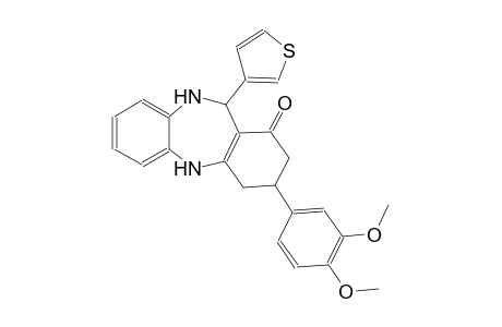3-(3,4-dimethoxyphenyl)-11-(3-thienyl)-2,3,4,5,10,11-hexahydro-1H-dibenzo[b,e][1,4]diazepin-1-one