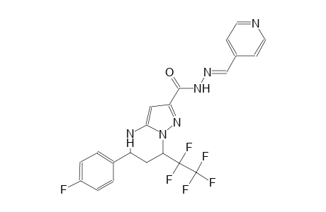5-(4-fluorophenyl)-7-(1,1,2,2,2-pentafluoroethyl)-N'-[(E)-4-pyridinylmethylidene]-4,5,6,7-tetrahydropyrazolo[1,5-a]pyrimidine-2-carbohydrazide