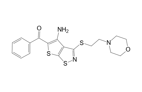 (4-Amino-3-([2-(4-morpholinyl)ethyl]sulfanyl)thieno[3,2-d]isothiazol-5-yl)(phenyl)methanone