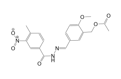 2-methoxy-5-{(E)-[(4-methyl-3-nitrobenzoyl)hydrazono]methyl}benzyl acetate