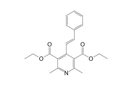 2,6-Dimethyl-4-[(E)-2-phenylethenyl]pyridine-3,5-dicarboxylic acid diethyl ester