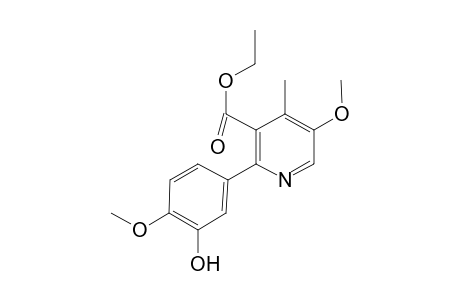 Ethyl 5-methoxy-2-[3'-hydroxy-4'-methoxyphenyl)-4-methylnicotinate