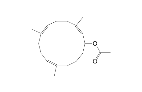 3,7,11-Trimethylcyclotetradeca-2(e),6(e),10(e)-trienyl acetate