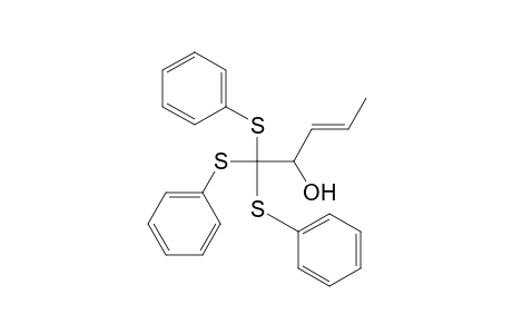 (E)-1,1,1-tris(phenylsulfanyl)pent-3-en-2-ol