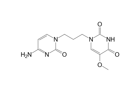 2,4(1H,3H)-Pyrimidinedione, 1-[3-(4-amino-2-oxo-1(2H)-pyrimidinyl)propyl]-5-methoxy-