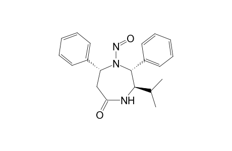ANTI-T-3-ISOPROPYL-1-NITROSO-R-2,C-7-DIPHENYLHEXAHYDRO-1,4-DIAZEPIN-5-ONE