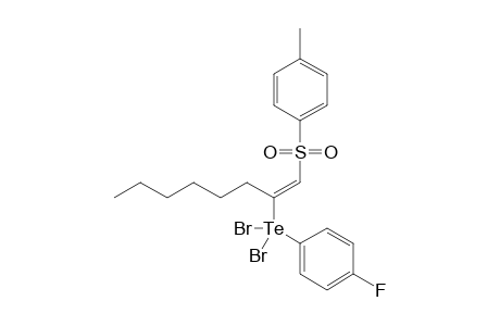 (E)-2-(4-Methylphenylsulfonyl)-1-hexylvinyl-4-fluorophenyltellurium dibromide