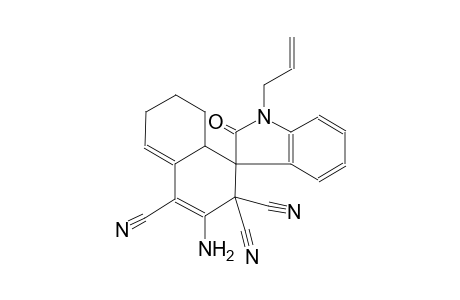 (1'S)-1-allyl-3'-amino-2-oxo-6',7',8',8a'-tetrahydro-2'H-spiro[indoline-3,1'-naphthalene]-2',2',4'-tricarbonitrile