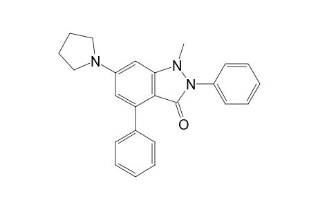 1-methyl-2,4-diphenyl-6-(1-pyrrolidinyl)-3-indazolone