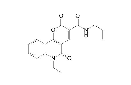 6-ethyl-2,5-dioxo-N-propyl-5,6-dihydro-2H-pyrano[3,2-c]quinoline-3-carboxamide
