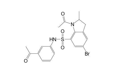1H-indole-7-sulfonamide, 1-acetyl-N-(3-acetylphenyl)-5-bromo-2,3-dihydro-2-methyl-