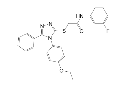 2-{[4-(4-ethoxyphenyl)-5-phenyl-4H-1,2,4-triazol-3-yl]sulfanyl}-N-(3-fluoro-4-methylphenyl)acetamide