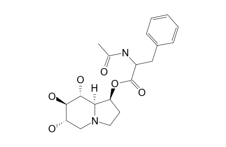 1-O-(N-ACETYL-L-PHENYLALANYL)-(1S,6S,7R,8R,8AR)-1,6,7,8-TETRAHYDROXYOCTAHYDROINDOLIZINE;1-O-(N-ACETYL-L-PHENYLALANYL)-CASTANOSPERMINE