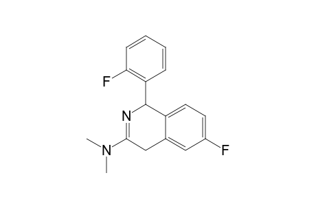 3-Dimethylamino-6-fluoro-1-(2-fluorophenyl)-1,4-dihydroisoquinoline hydrochloride