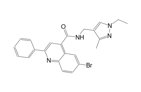 6-bromo-N-[(1-ethyl-3-methyl-1H-pyrazol-4-yl)methyl]-2-phenyl-4-quinolinecarboxamide