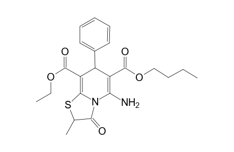 5-Amino-2-methyl-3-oxo-7-phenyl-7H-thiazolo[3,2-a]pyridine-6,8-dicarboxylic acid O6-butyl ester O8-ethyl ester