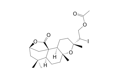 15-Acetoxy-8.alpha.,13-epoxy-14-iodolabdano-20,2.beta.lactone