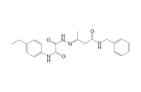 acetic acid, [(4-ethylphenyl)amino]oxo-, 2-[(E)-1-methyl-3-oxo-3-[(phenylmethyl)amino]propylidene]hydrazide