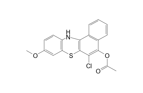 6-CHLORO-METHOXY-12H-BENZO[a]PHENOTHIAZIN-5-OL, ACETATE (ESTER)