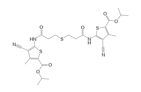 isopropyl 4-cyano-5-({3-[(3-{[3-cyano-5-(isopropoxycarbonyl)-4-methyl-2-thienyl]amino}-3-oxopropyl)sulfanyl]propanoyl}amino)-3-methyl-2-thiophenecarboxylate