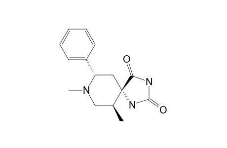 1,5-DIMETHYL-2-PHENYLPIPERIDINE-4-SPIRO-5'-IMIDAZOLIDINE-2',4'-DIONE;MINOR_ISOMER