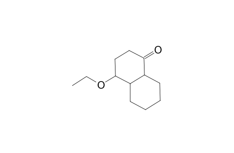 1(2H)-Naphthalenone, 4-ethoxyoctahydro-, trans-