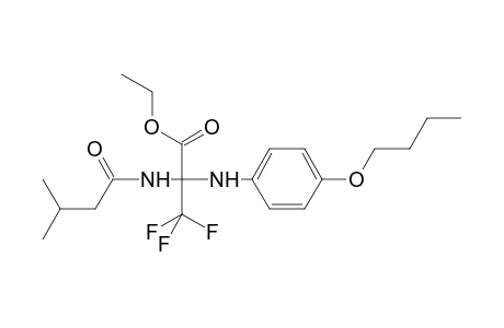 Ethyl 2-[(4-butoxyphenyl)amino]-3,3,3-trifluoro-2-(3-methylbutanamido)propanoate