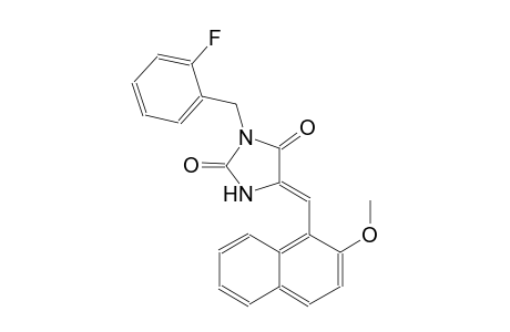 (5Z)-3-(2-fluorobenzyl)-5-[(2-methoxy-1-naphthyl)methylene]-2,4-imidazolidinedione