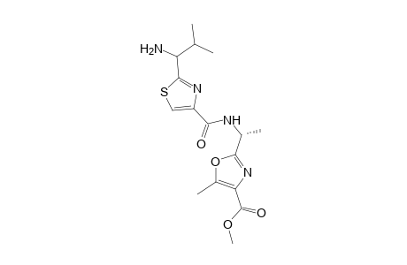 2-((R)-1-{[2-(1-Amino-2-methyl-propyl)-thiazole-4-carbonyl]-amino}-ethyl)-5-methyl-oxazole-4-carboxylic acid methyl ester