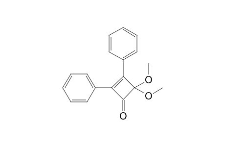 4,4-Dimethoxy-2,3-diphenyl-2-cyclobuten-1-one