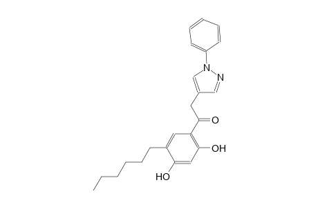1-(5-hexyl-2,4-dihydroxyphenyl)-2-(1-phenyl-1H-pyrazol-4-yl)ethanone