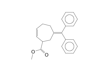 1-Cycloheptene-3-carboxylic acid, 5-(diphenylmethylene)-, methyl ester