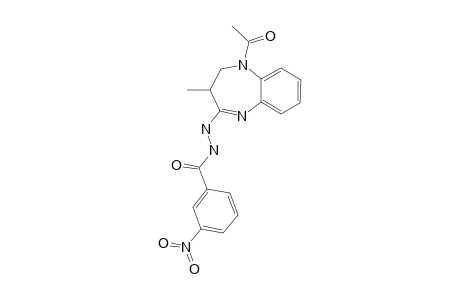N'-(1-ACETYL-3-METHYL-2,3-DIHYDRO-1H-1,5-BENZODIAZEPIN-4-YL)-3-NITROBENZOHYDRAZIDE
