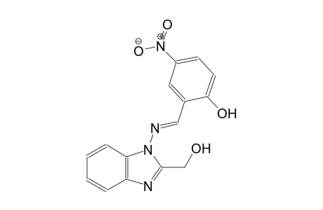 2-((E)-{[2-(hydroxymethyl)-1H-benzimidazol-1-yl]imino}methyl)-4-nitrophenol