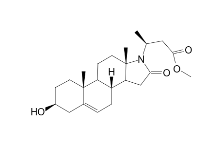 Methyl (20R )-3.beta.-hydroxyy-24-nor-17-azachol-5-en-16-on-23-oate